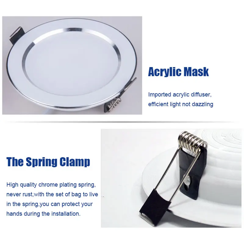 Waterproof LED Downlight 18W 15W 12W 9W 7W 5W Dimmable Warm Cold White LED Lamp Ceiling Lights Spot Light AC230V