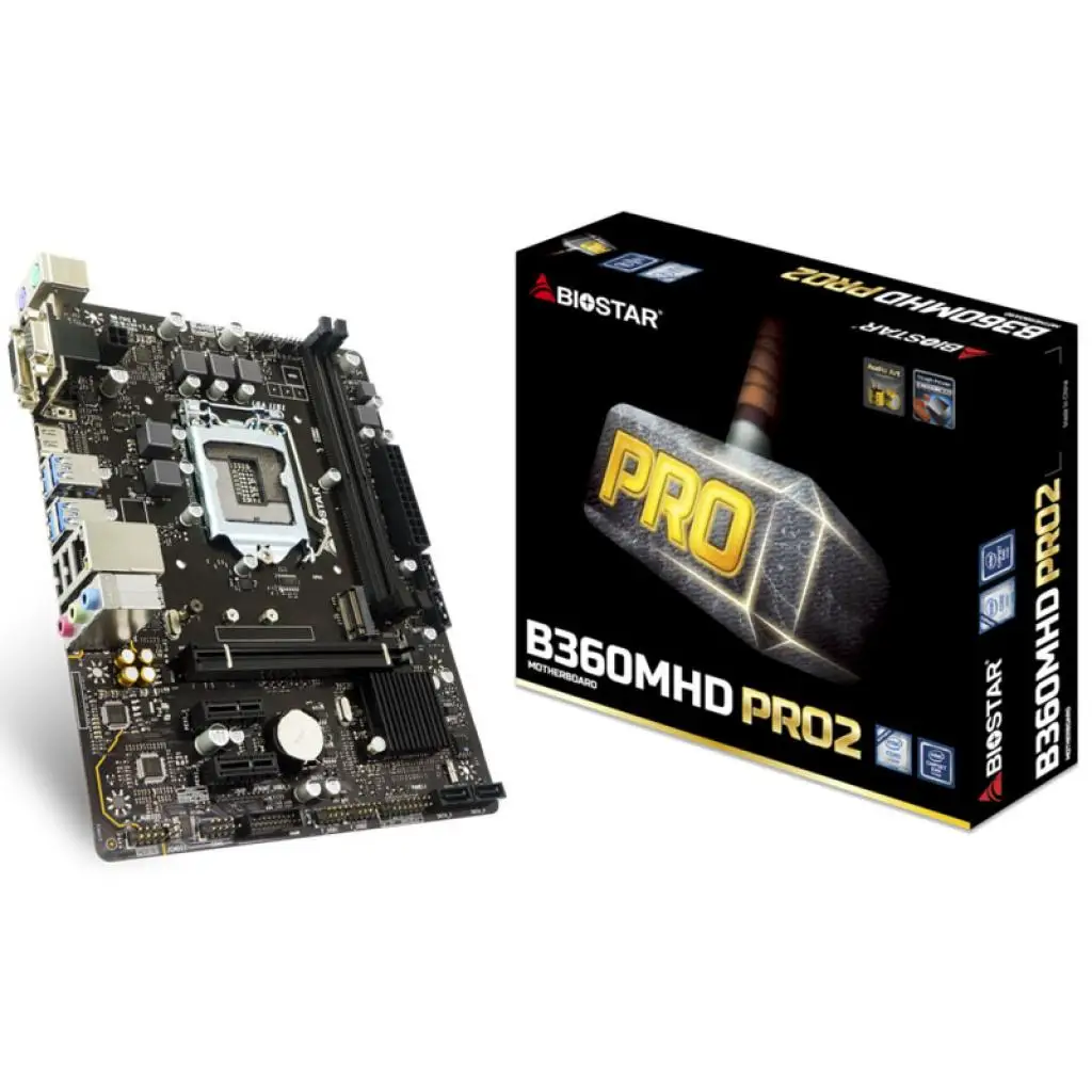 

Полная новая материнская плата Biostar B360MHD PRO2, разъем 1151 DDR4 Micro-ATX, поддержка процессора 8-го поколения