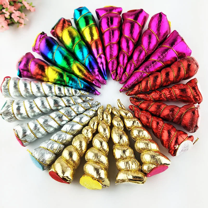 7.5x10cm10pcs/lot Mix Color Unicorn Horns headband,Girls Kids Felt Padded Unicorn headband Hair Accessories DIY Unicorn Party