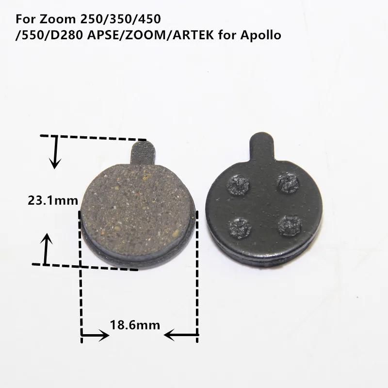 bicycle disc brake pads for Zoom 250/350/450/550/D280 APSE/ARTEK for Xiaomi M365 PRO Electric Scooter Rear Wheel Mijia Pro