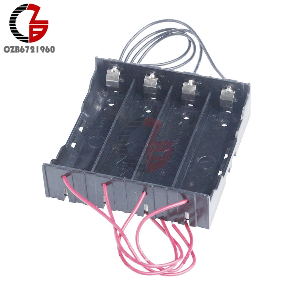 4x 18650 Rechargeable Battery Holder Box Case 18650 Lithium Battery Storage Box