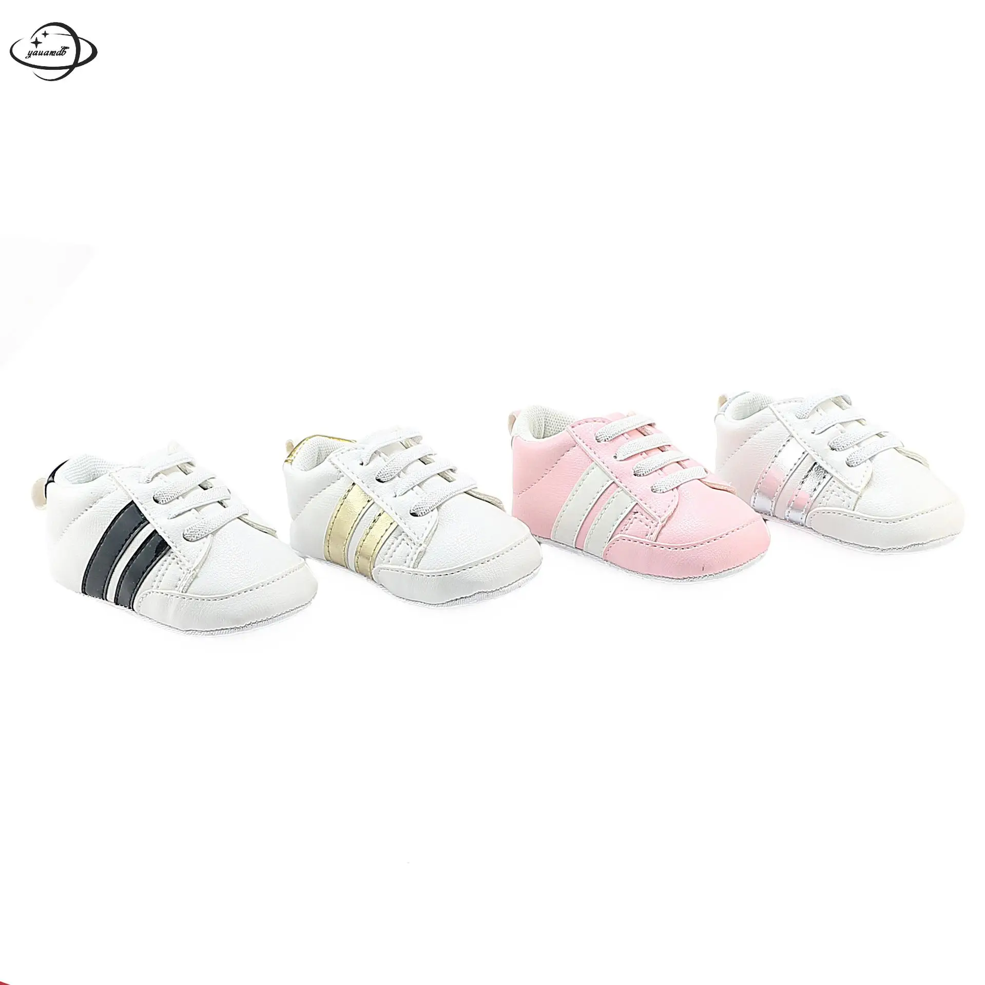 Yauamdb Newborn Baby First Walkers Spring Autumn Leather Girls Boys Striped Toddler Shoes Soft Bottom Infant Footwear Ly21