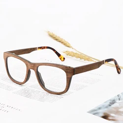 Walnut Wood Optical Glass Frame Men and Women Prescription Sunglasses