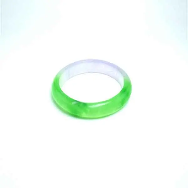 fine jewelry Authentic Burmese emerald ice species floating green jade braceletsemi-white and semi-green bangle