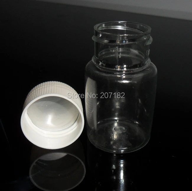 (100pcs/lot) 30ml/30g Transparent PET Medical Bottle, Cosmetic Bottle, Capsule Bottle, Plastic Bottle with aluminium foil pad