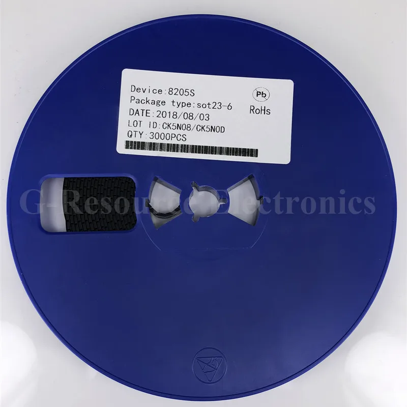 رقاقة حماية بطارية ليثيوم 8205 S 8205 SOT23 SMD, جديدة وأصلية 20 قطعة