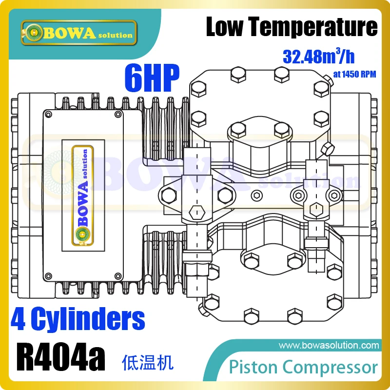 

6HP reciprocating octagon freezer compressors for kinds of testing equipments in deep temperature, replacing 4CC6.2Y