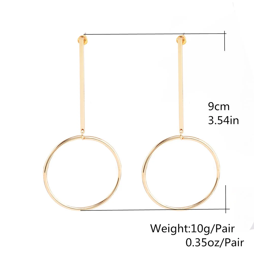 Fashion Exaggerated Aros Hoop Earrings for Women Big Circle Hoop Round Pendant Earrings Brincos Jewelry Christmas Gift XR149