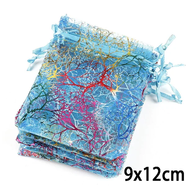 10pcs Drawstring Organza Bags for Jewellery Packaging