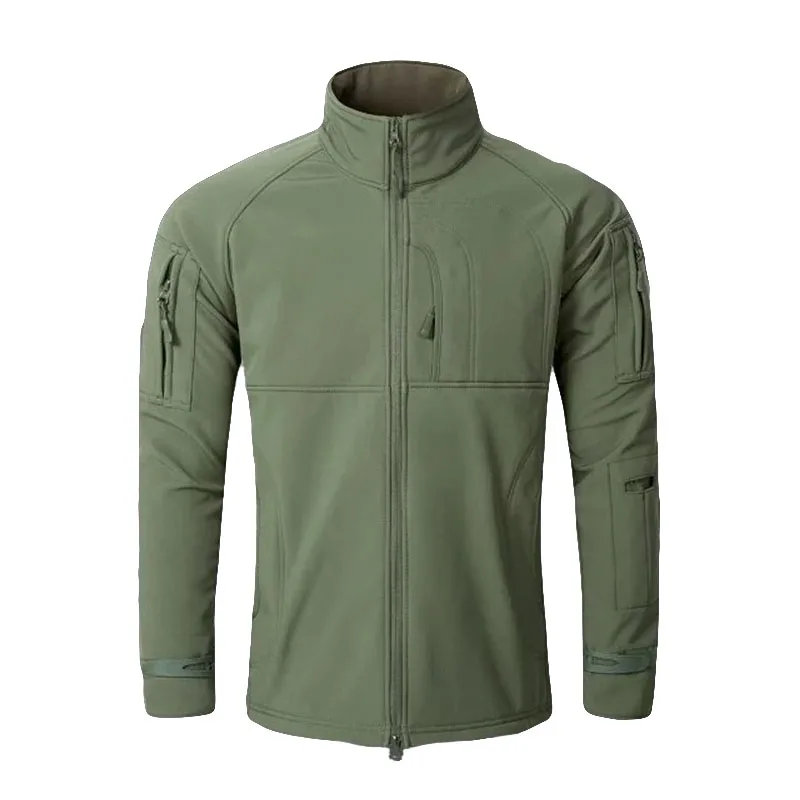 MEGE Men Fashion Hunt windcheater Jacket Tactical Sharkskin Softshell Standcollar Fleece coats Clothing