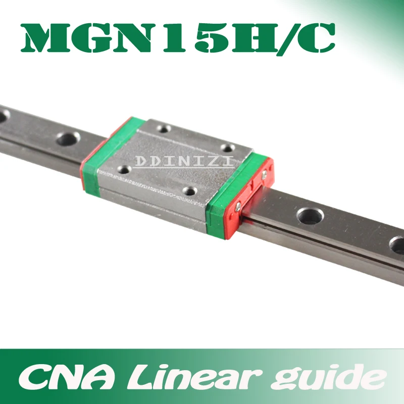 15mm Linear Guide MGN15 100 150 200 250 300 350 400 450 500 550 600 700 mm linear rail + MGN15H or MGN15C block 3d printer CNC