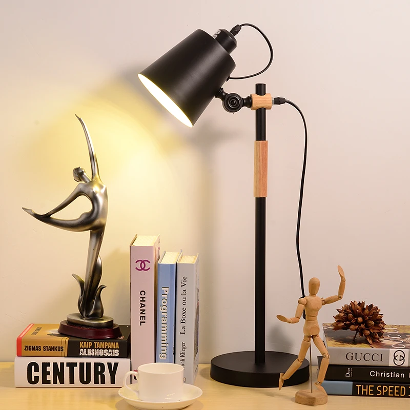 Creative Office LED Desk Lamp Student Learning Eye Shield Table Lights Bed Bedside Reading Book Lighting Modern Metal Bright