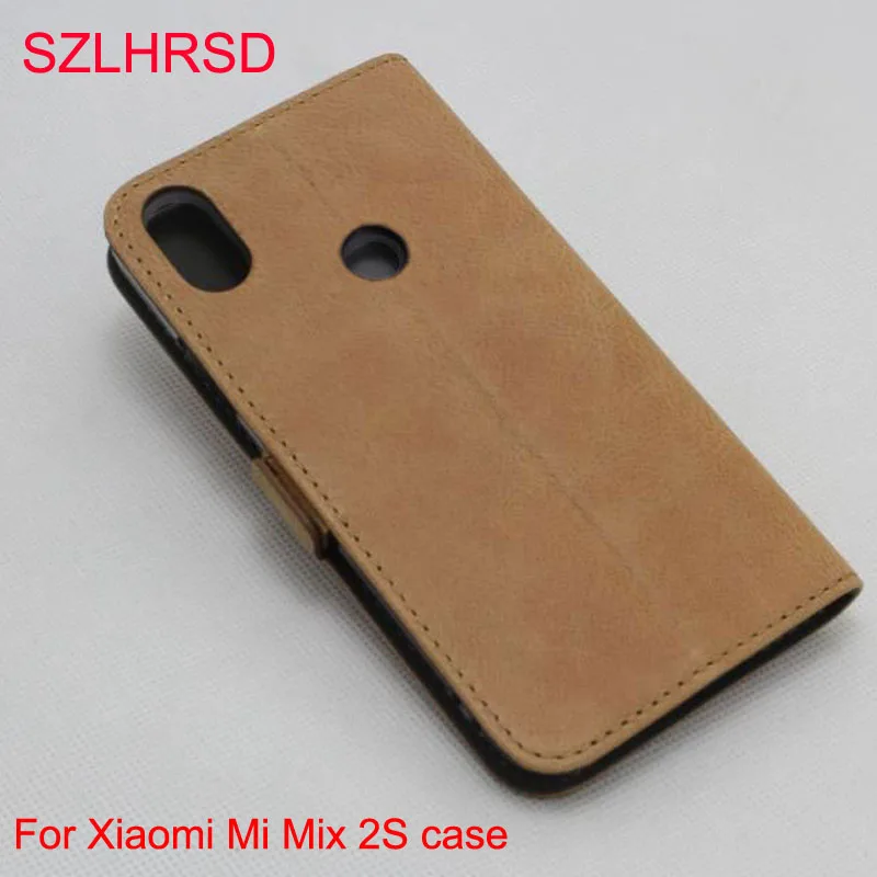 SZLHRSD For Xiaomi Mi Mix 2S case, 100% Genuine Leather Cover Back Case For Xiaomi Mi Mix 2S Screen Protection