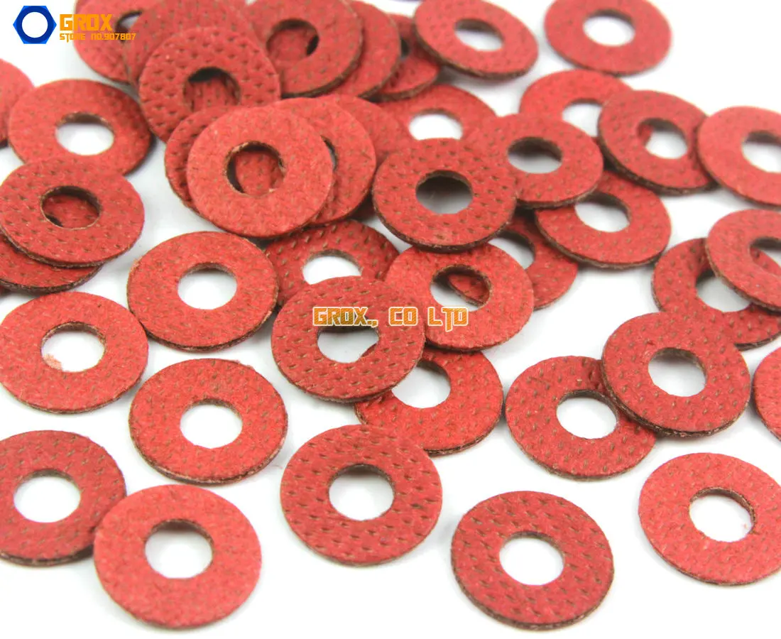 2000 Stücke M4 * 10*1mm Rot Papier Washer Isolation Washer