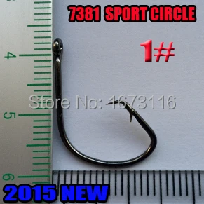 2015NEW  SPORT CIRCLE HOOK size:1#  Authentic, high-quality 200PCS/LOT