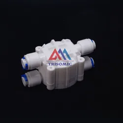 Tuyau de 1/4 Pouces à Connexion Rapide et Arrêt existent, Valve à 4 Voies, Raccord de Filtre à Eau RO d'Aquarium, Système d'Osmose des Paupières