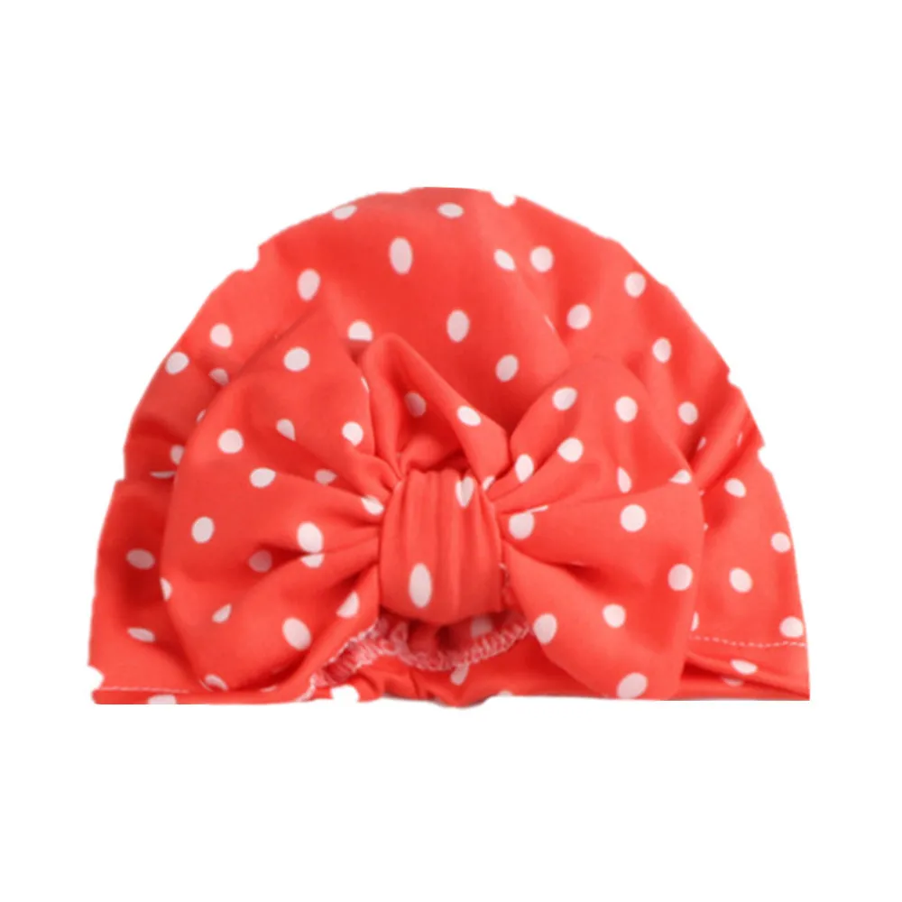 

New 10pcs/lot Hat Knitting Dots Bowknot Hat Bows Cap Bohemia India turban Hats Knot Beanies Photog Props Toddler Infants Gorro