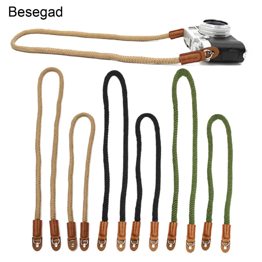 Besegad Elegant Cotton Camera Shoulder Neck Strap Belt for Mirrorless Digital Camera Leica Canon Fuji Nikon Olympus Pentax Sony