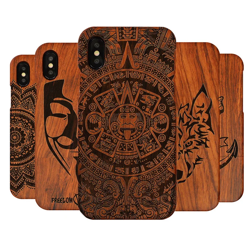 Natural Wood Bamboo Phone Case For iPhone XS Max XR X 8 7 7Plus 6 6 6s plus 5 5s se Cover Wooden Shockproof Protector Coque