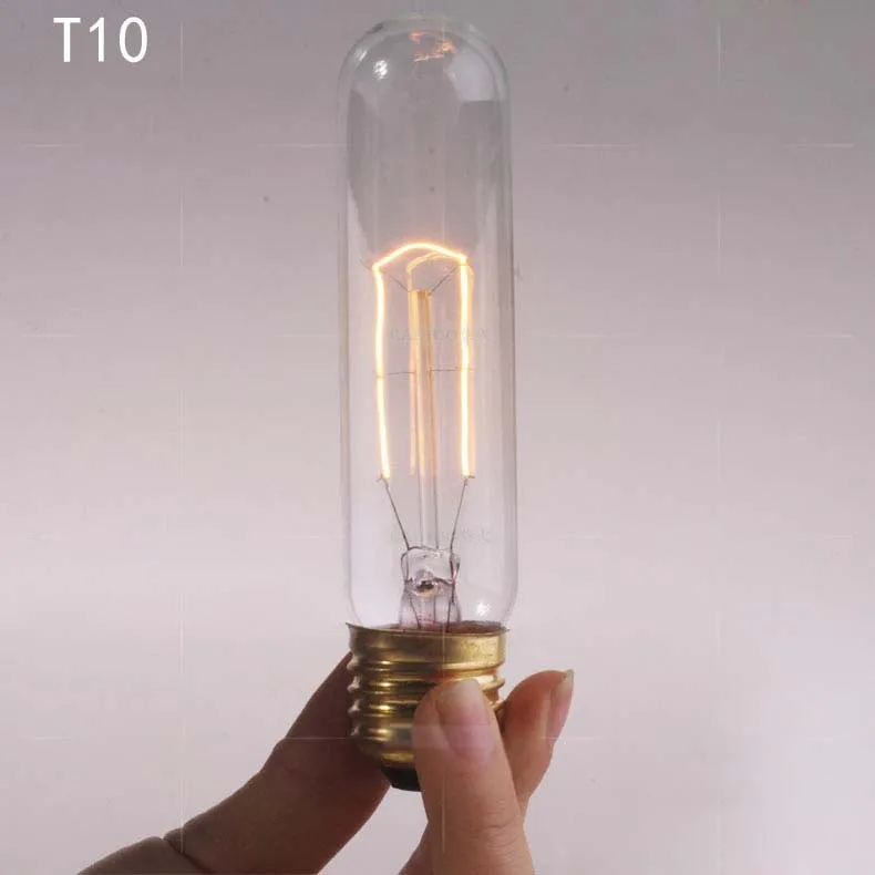 

Special lighting Filament Straight Firework Art light bulb vintage Edison lamp E27 Halogen BulbsT30-128 For Pendant Light