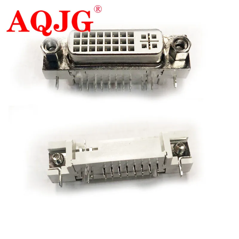 

10pcs/lot---90 Degree DVI 24+5 Female Plug Soldering Connector Adapter DVI-I DIY Jack Terminal