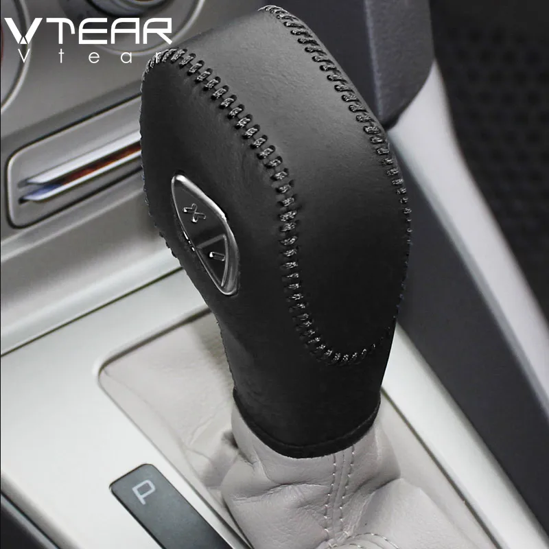 

Vtear For Ford Ecosport Gear Shift Collars Handbrake Grips Interior car-Styling hand brake cover Hand-stitched accessoris 13-19