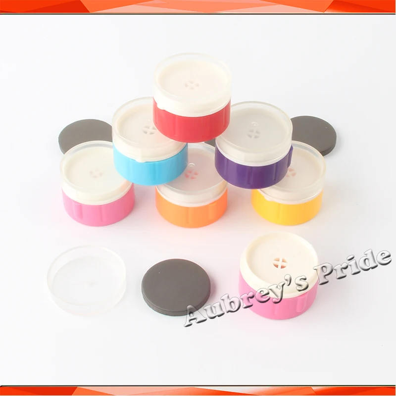 5Pcs Cartoon Round 32mm Holder plus Rubber Pad for Photosensitive Portrait Flash Stamp Machine