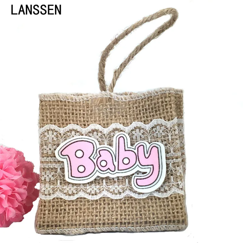 12Pcs Fillable Pouches Bag Baby Wedding Hessian Burlap Linen Jute Bagsl For Party Decorations