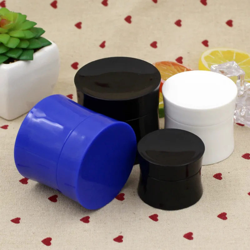 

15g 30g 50g Empty PP Black Container Enamel Oil Bottle BlueTight Waist Cream Jar Cosmetic White Plastic Box Cosmetic Packaging