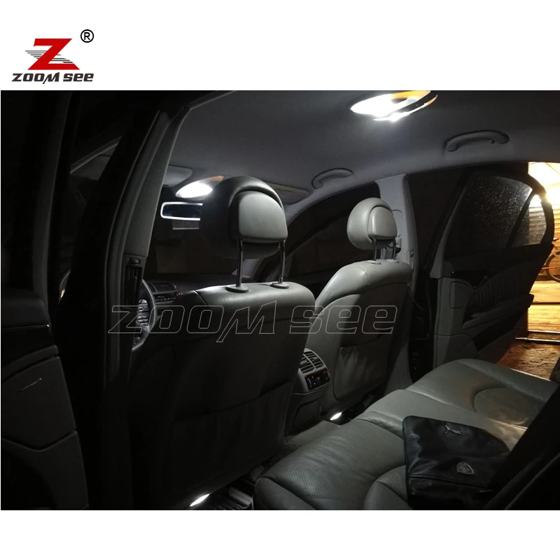 25pcs LED Door + Footwell + Interior Dome Map Lights bulb Kit For Mercedes Benz E class W211 E320 E350 E430 E500 E55 AMG (02-08)