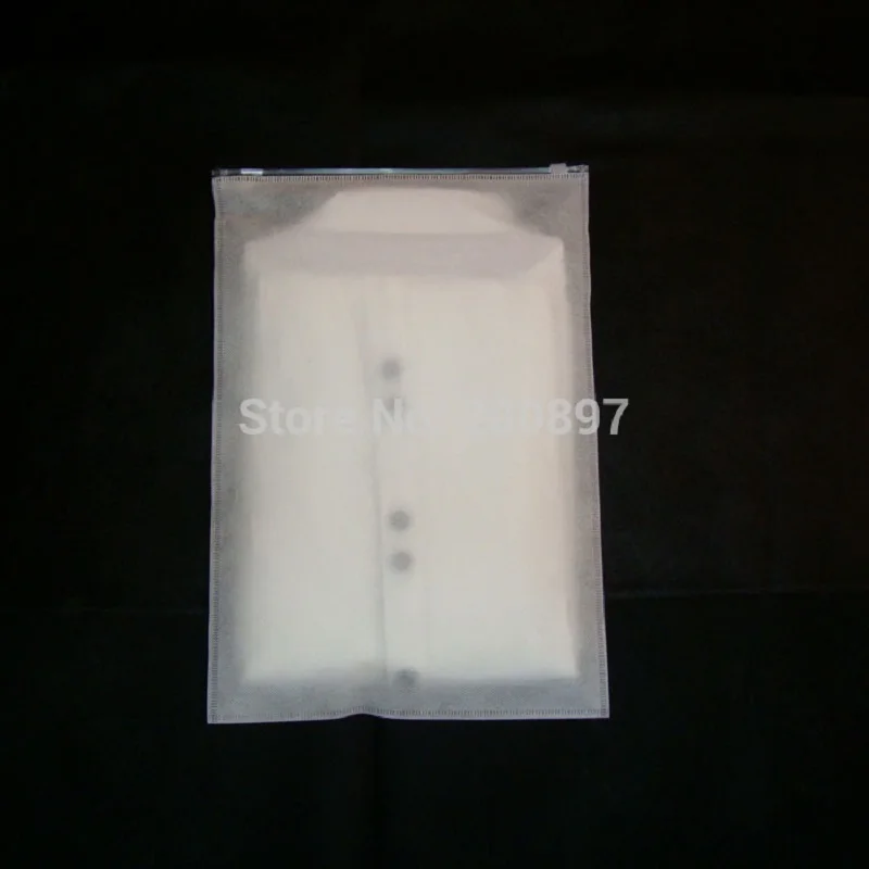 Wholesale 27*35cm White Clear Self Seal Zipper CPP Plastic Packaging Bag For T-shirt 100pieces a lot