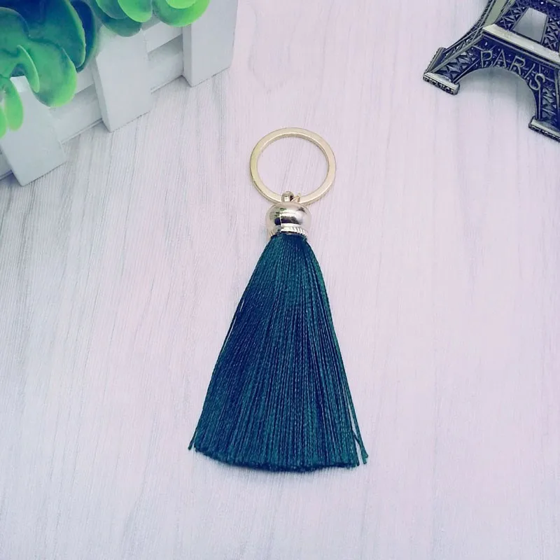 Modischer Quasten-Schlüsselanhänger für Damen, niedlicher Quasten-Schlüsselanhänger als Taschenaccessoire - Seidenquasten Autoschlüsselanhänger Fransen-Schmuck Großhandel – Detail 9
