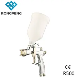 Rongpeng LVLP Air Spray Gun R500 Car Finish Painting tool 1.5mm Nozzle 600cc Cup Gravity feed copper air cap factory wholesale