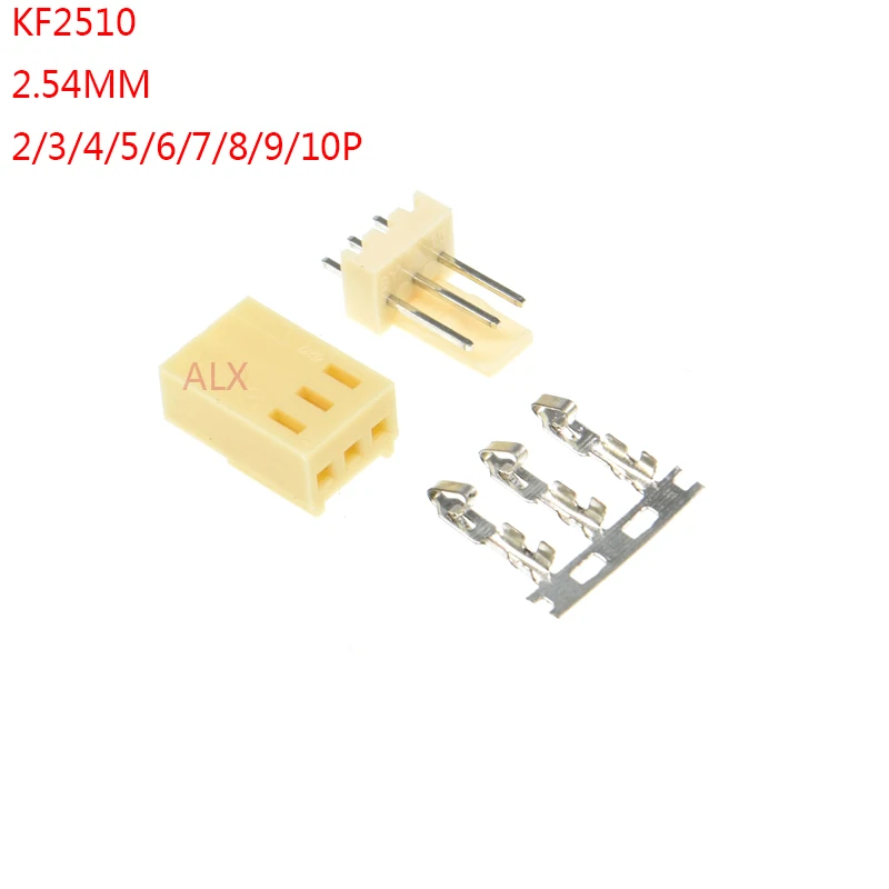 50/20sets KF2510-2P/3P/4P/5P connector 2.54MM PITCH Straight pin header + Housing + terminal KF2510 2P KF2510-3P KF2510-4P 3PIN