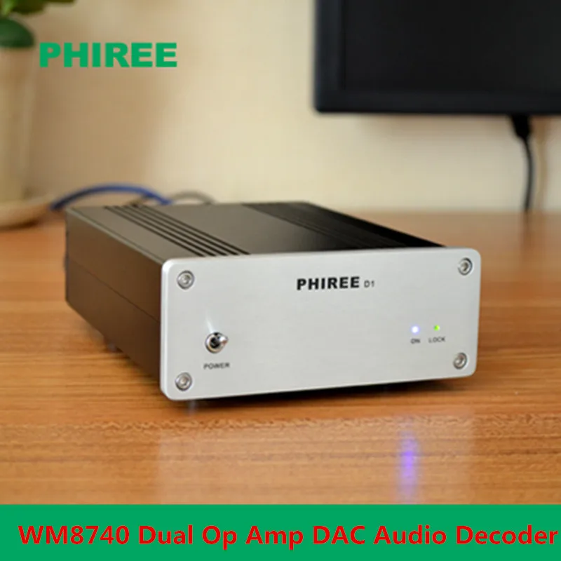 

WM8740 Dual Op Amp DAC Audio Decoder USB Decoder Board Fiber Coaxial Input Digital Interface