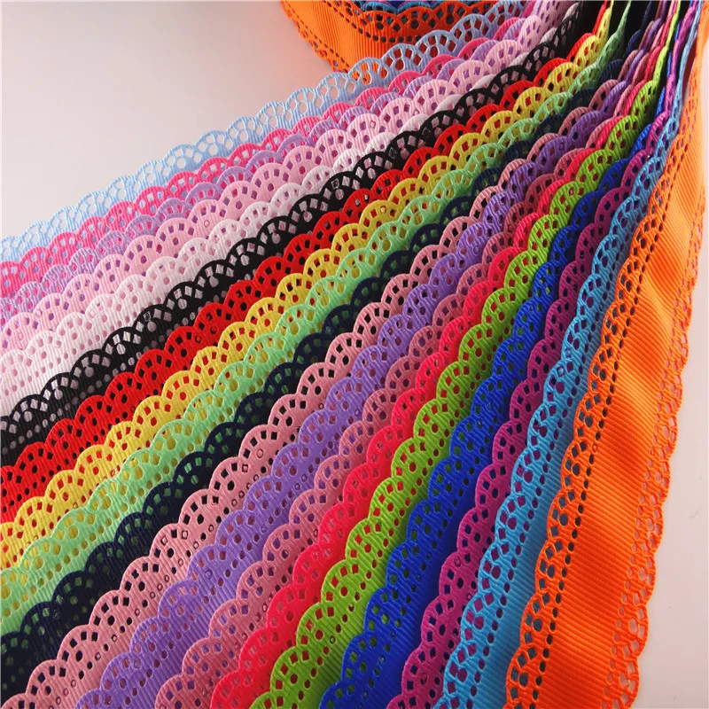 10 Yards 30MM Hollow Solid Grosgrain Ribbons For Cloth Tape Lace DIY Hair Bows Scrapbooking Decoration Accessories M15070458