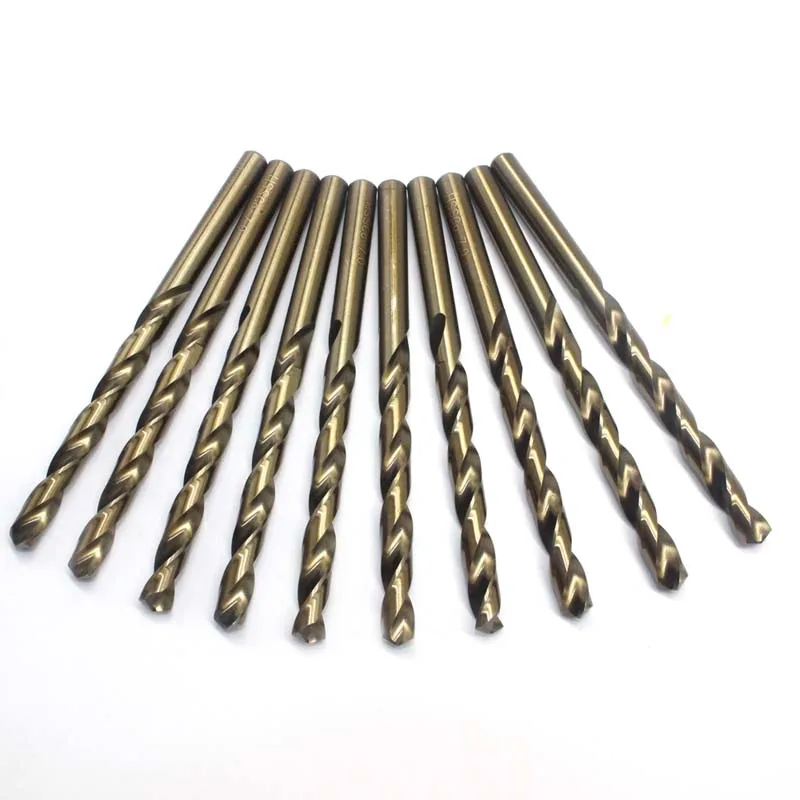 M35 7.0 10PCS 7mm high speed steel containing cobalt  Twist drill full grinding stainless steel metal reamer bit straight shank