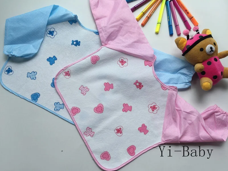 12PCS/Set YB15002 Baby waterproof bib  Painting clothes Burp Cloths Big bibs Baby bib  Kids art smock Free shipping