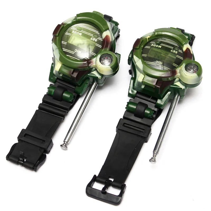 2 pcs 1 Pair Toy Walkie Talkies Watches Walkie Talkie 7 in 1 Children Watch  Radio Outdoor Interphone Toy for Children Gifts