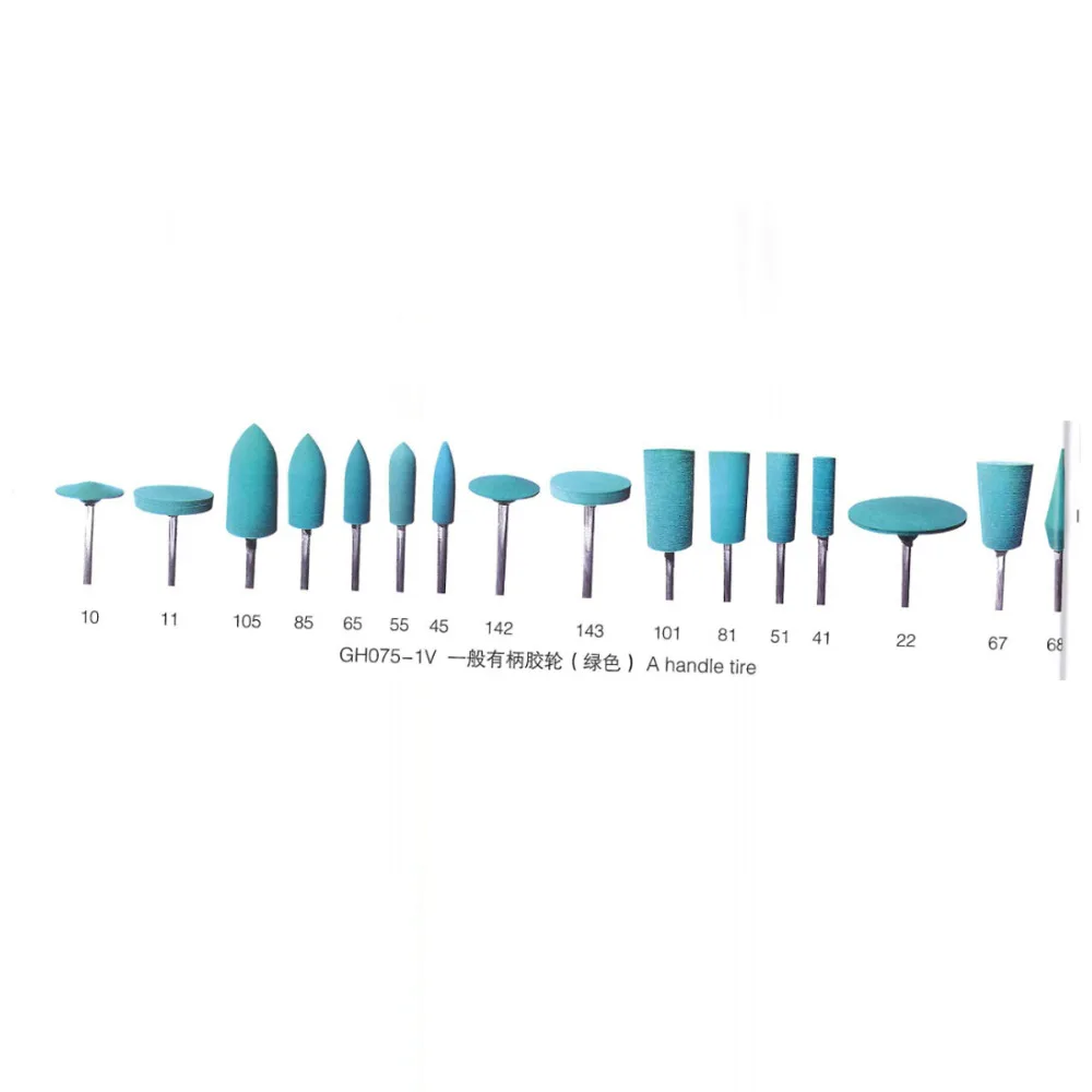 16PCS Steel Shank Abrasive Mounted rubber Grinding Wheel Head For Dremel Rotary Kit