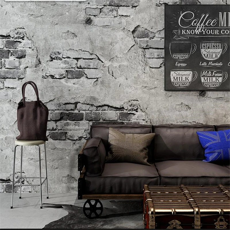 wellyu Brick pattern wallpaper brick retro culture stone wallpaper brick industrial wind loft coffee background wallpaper обои