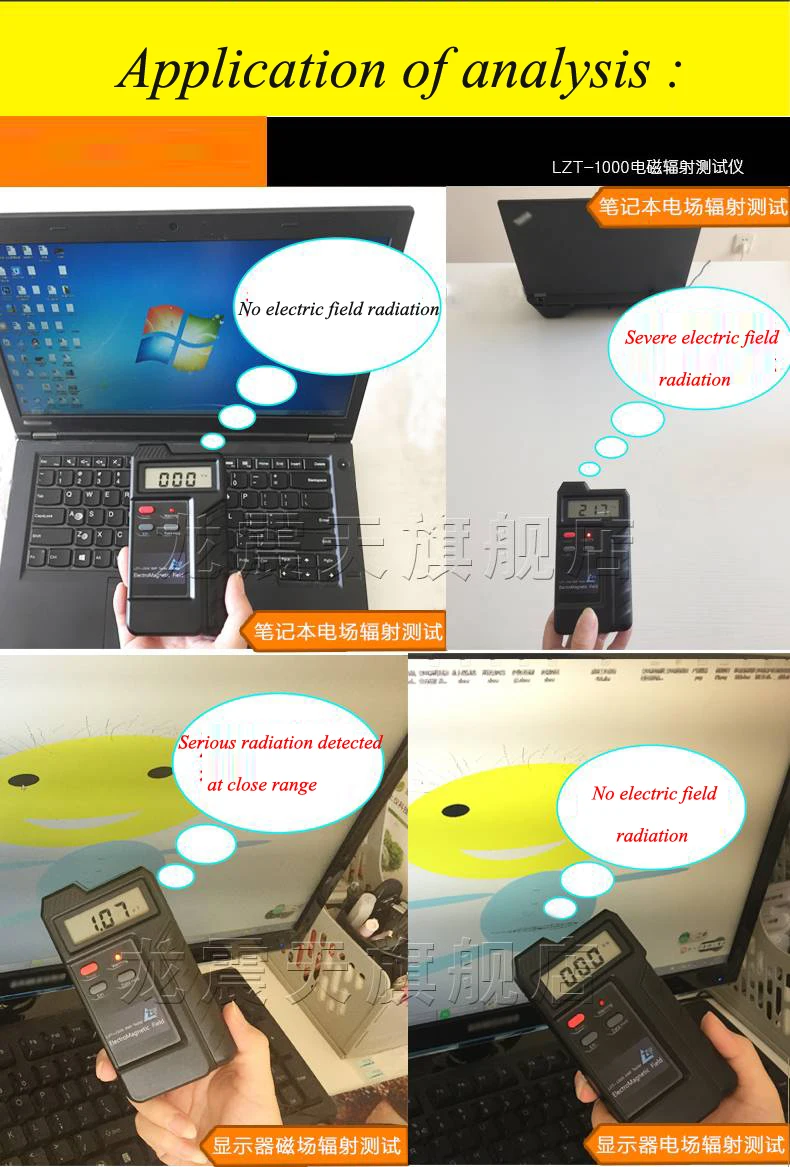 Electromagnetic Radiation Detector Professional Test Household Anti-electromagnetic Wave Monitoring Instrument LZT-1000