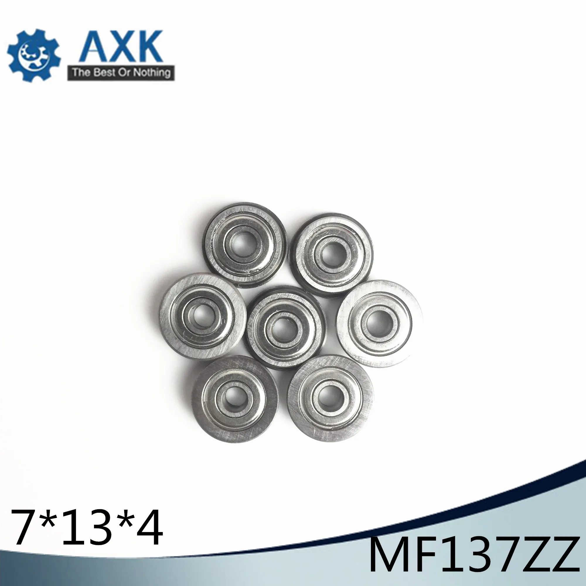 MF137ZZ Flange Bearing 7x13x4 mm ABEC-1 ( 10 PCS ) Miniature Flanged MF137 Z ZZ Ball Bearings