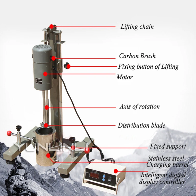 High-speed Disperser Homogenizer Mixer 2~5kg Laboratory Use Dispersing/Homogenizing Machine Dispersion Machine FS-400D