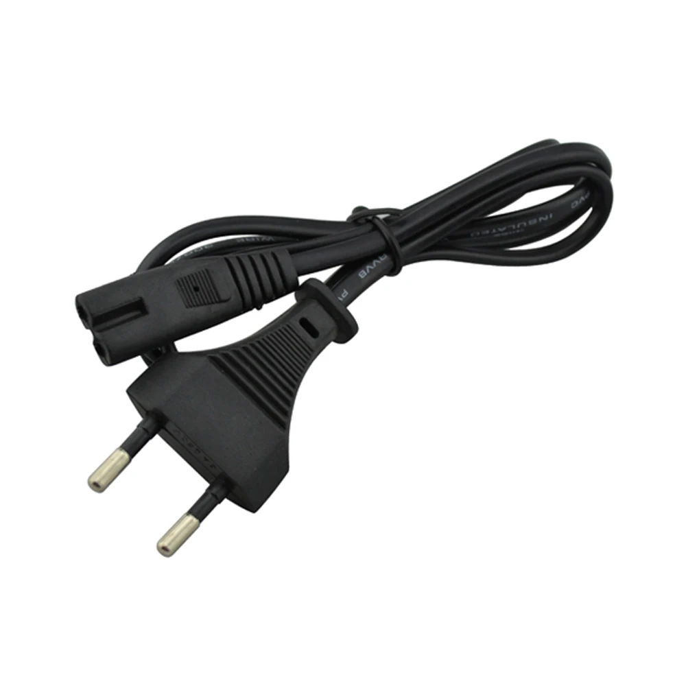 100pcs wholesale For PS2 For PS3 slim EU plug 2-Prong Port AC power cable cord  Console Power Supply for Playstaion 4 for xbox