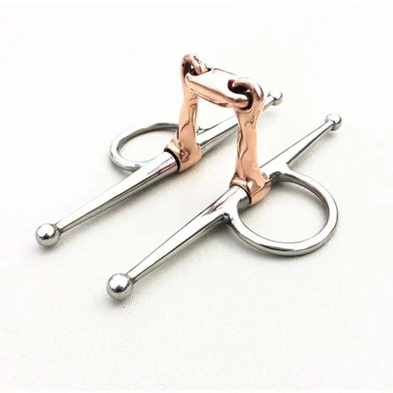 Stainless Steel Full Cheek Bit Twisted Copper Mouthpiece Horse Bit Equipment 12.3cm