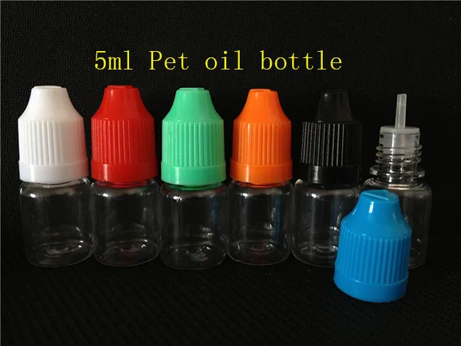 Plastic Eye Dropper Bottle 1000pcs 5ml PET empty E ego electronic cigarette liquid in bottles for ego