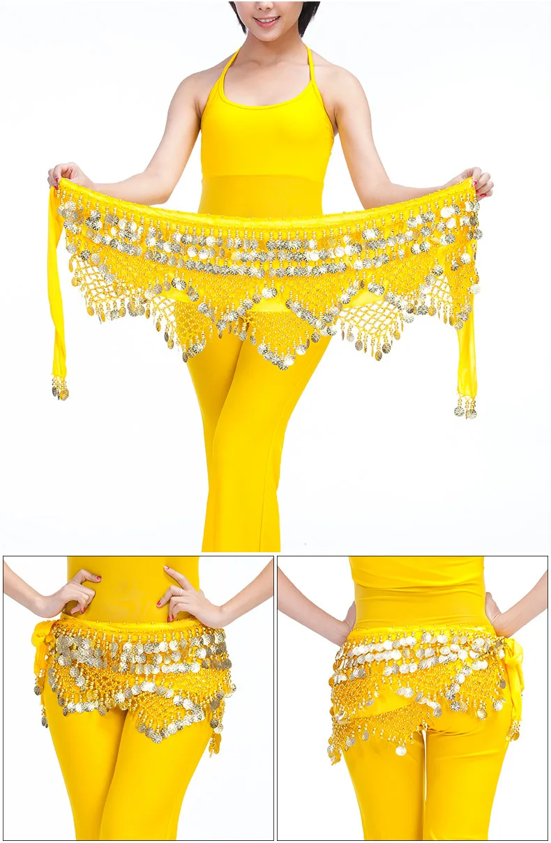 Neue Stil Top Verkauf Bauchtanz Taille Kette Hüfte Schal Bauchtanz Münzen Gürtel Tanzen Taille Gürtel Tänzerin Zubehör – Detail 14