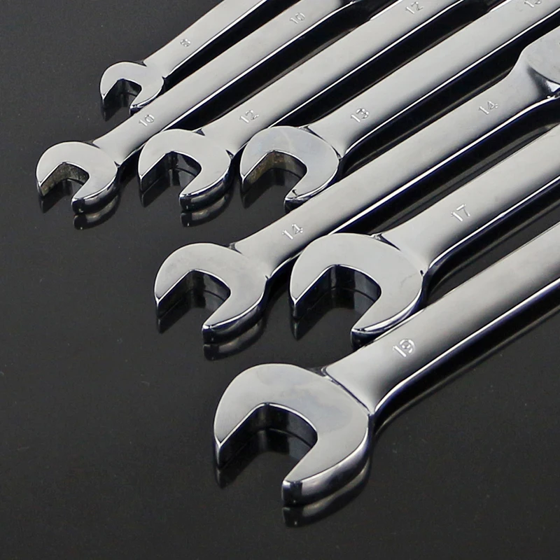 8-13mmMirroFlexible Head Ratchet Spanner Combination wrench a set of keys gear ring wrench ratchet handle tools D3808-D3813A
