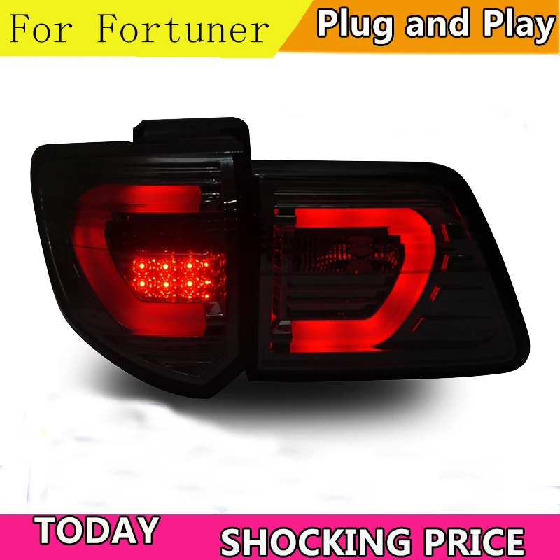 doxa For Toyota Fortune taillight assembly 2011-2015 for Fortuner rear lights car light led taillight light with 4pcs.